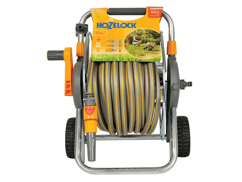 Hozelock 2436 60m Metal Pro Hose Cart & 30m Of 12.5mm Hose 2 Hozelock 2436 60m Metal Pro Hose Cart & 30m Of 12.5mm Hose - Image 2